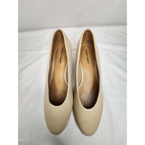 Comfortview Women's VIDA Bone Pump Low Heel Slip on Dress Shoe   SZ 7